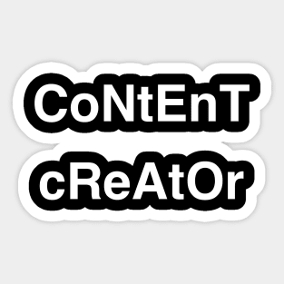 Content Creator Sticker